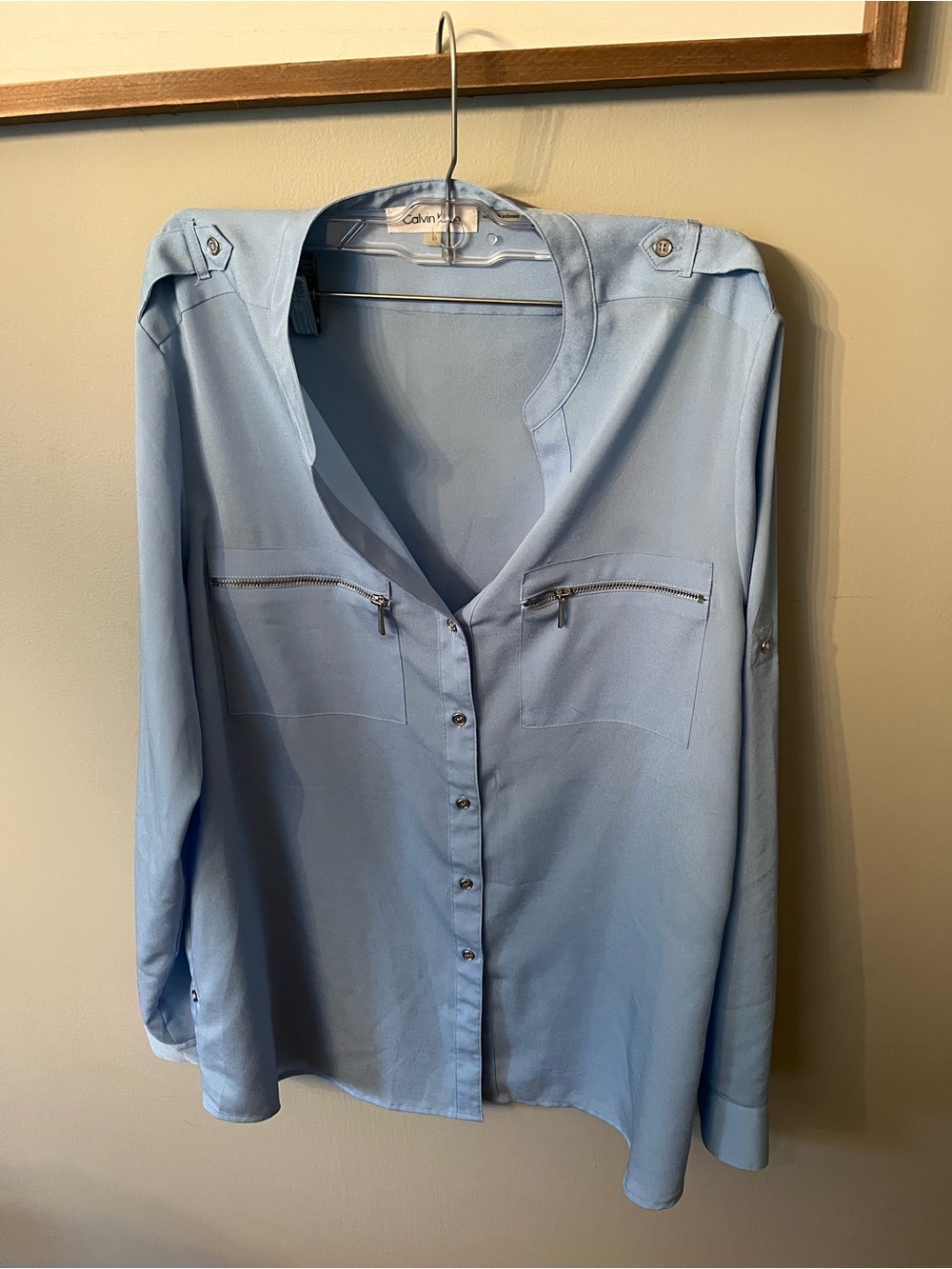 Women’s Calvin Klein Light Blue blouse Large
